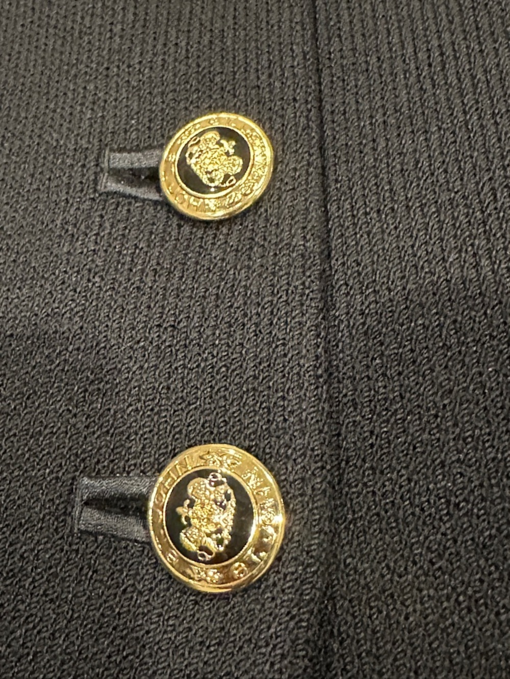 St. John SANTANA KNIT BLACK CARDIGAN Short SLEEVE BLAZER JACKET - Picture 3 of 4